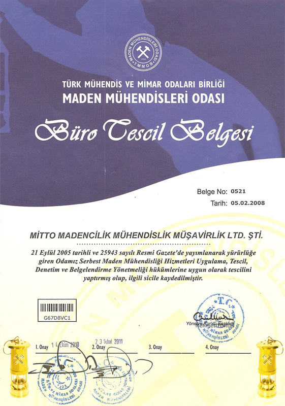 Büro Tescil Belgesi Büro Tescil Belgesi